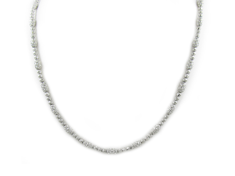 18″ Silver 3-Row Chain Necklace