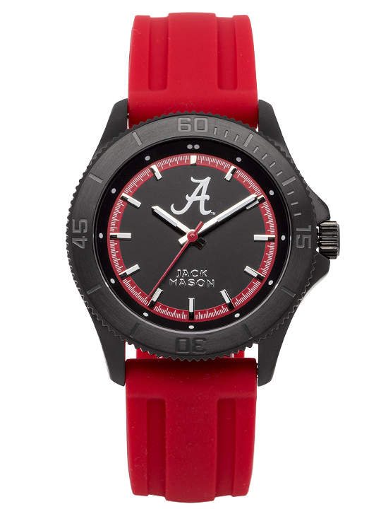 Alabama Crimson Tide Men’s Blackout Silicone Strap Watch